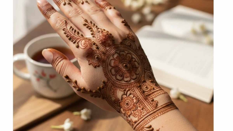 back hand arabic mehndi design